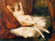 Female Nude Reclining on a Divan Eugene Delacroix